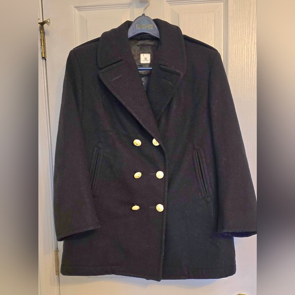 US Navy Women's Wool Black Peacoat 14R